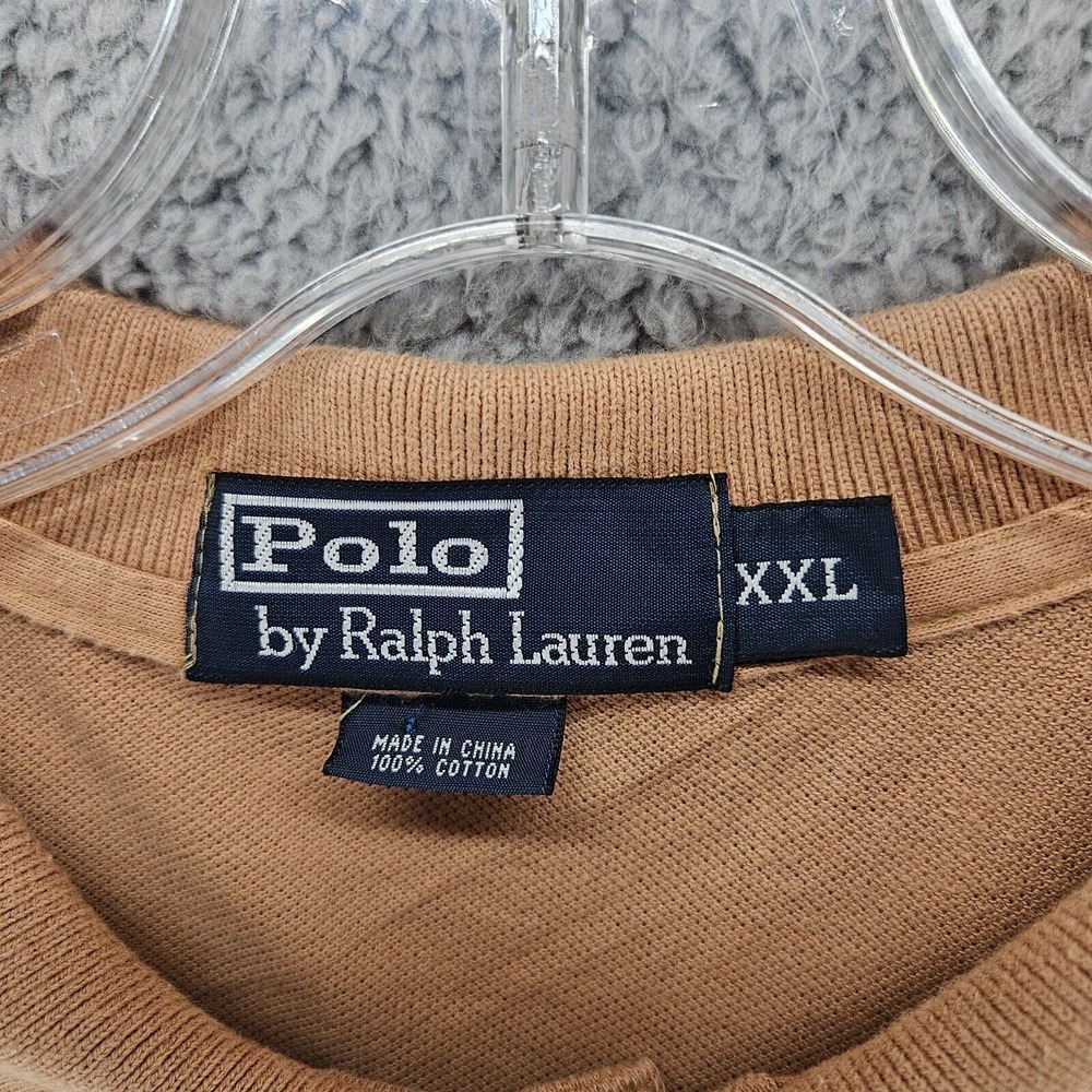Polo Ralph Lauren Short Sleeve Polo Men's‎ Size XXL 2XL Brown - Picture 2 of 8